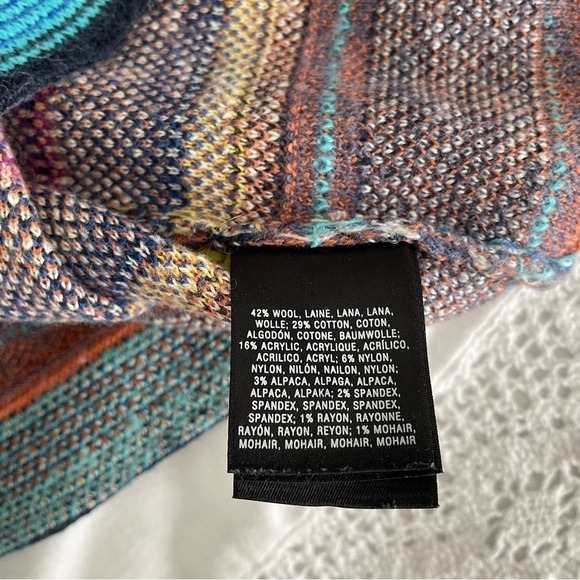 Anthropologie HWR MEDIUM Llama Line Sweater Skirt fall 42% wool alpaca cotton - Picture 11 of 11